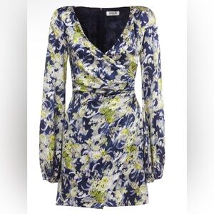 AMUR Fran Floral Print Silk Dress Size 8 NWOT